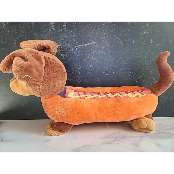 Ideal Toys Direct Hot Dog Plush Brown Puppy 10” Stuffed Animal, READ Description - Picture 2 of 10